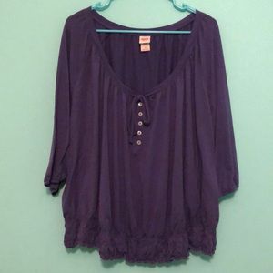 Mossimo Supply Co. blouse purple plus size 2